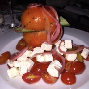 Gluten-free tomato salad from Hunt and Fish Club